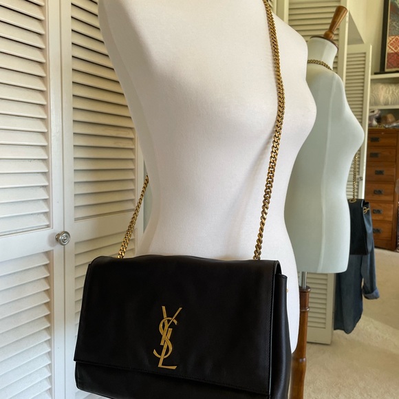 Saint Laurent Reversible Kate Bag black suede and leather YSL - Picture 4 of 16
